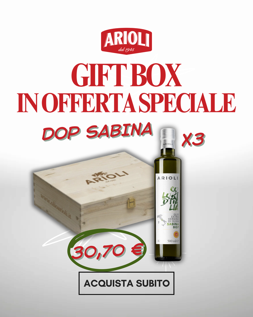 Gift Box DOP Sabina – 3 Bottiglie con Cassetta in Legno